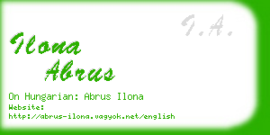 ilona abrus business card